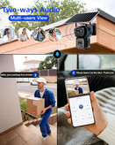 دوربین مداربسته خورشیدی دو لنزه 4K مدل Smart Battery Camera QW8
