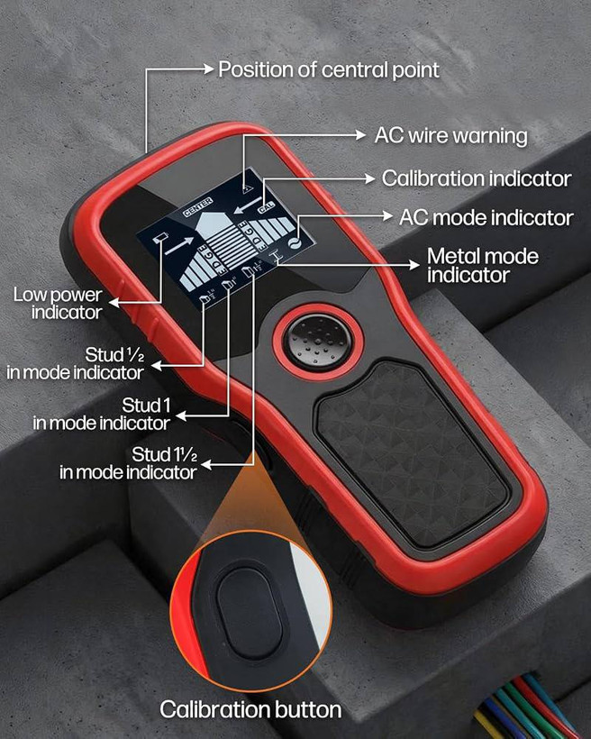 دستگاه تشخیص عیب پشت دیوار مدل Wall Stud Finder TH710