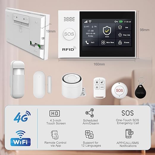 سیستم دزدگیر مدل 4G + WiFi Alarm System EU