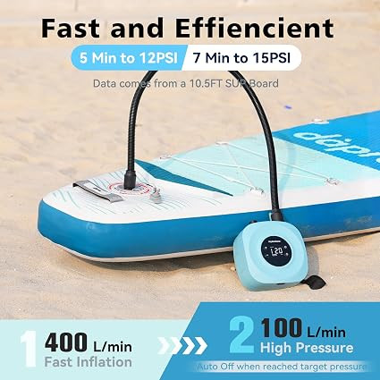 پمپ باد شارژی برقی مدل SUP Air Pump H2O D18PRO
