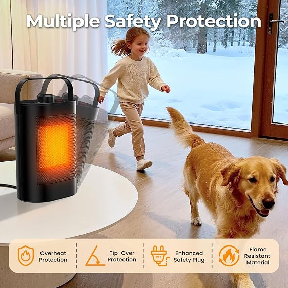 بخاری فن دار پرتابل مدل Portable Fan Heater YND-900F
