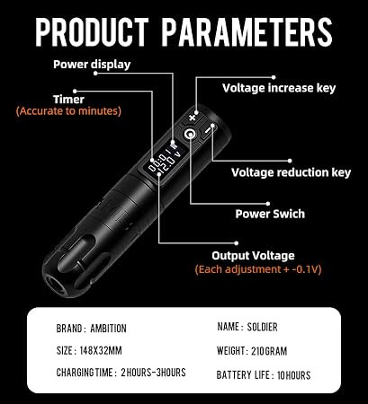 دستگاه تاتو مدل Ambition Soldier Wireless