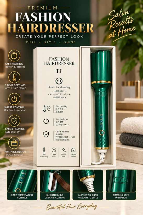 فر کننده خودکار مو مدل Hair Curler H680 green