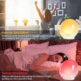 ساعت دیجیتالی زنگ دار چراغ خواب مدل Wake up light alarm clock jn01