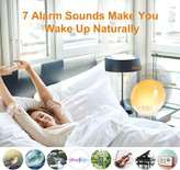 ساعت دیجیتالی زنگ دار چراغ خواب مدل Wake up light alarm clock jn01
