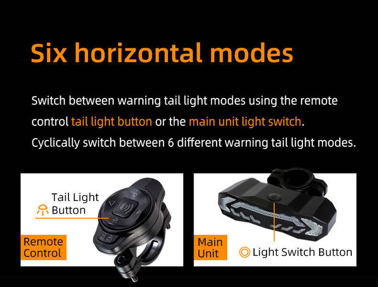 چراغ عقب هوشمند دوچرخه مدل USUPERINK Bike Turn Signals