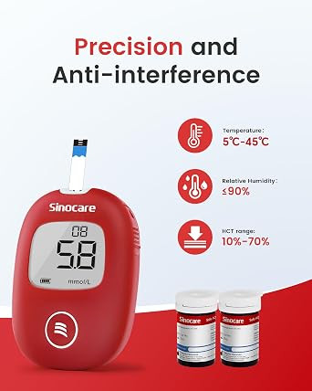 دستگاه اندازه گیری قند خون مدل Sinocare Safe AQ Smart
