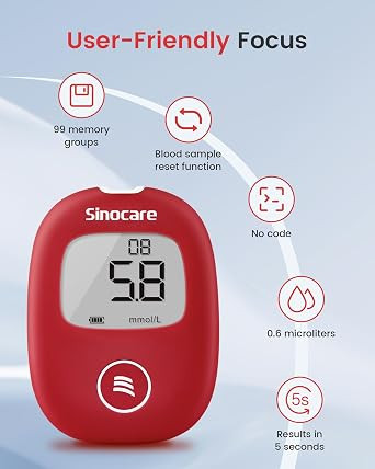 دستگاه اندازه گیری قند خون مدل Sinocare Safe AQ Smart
