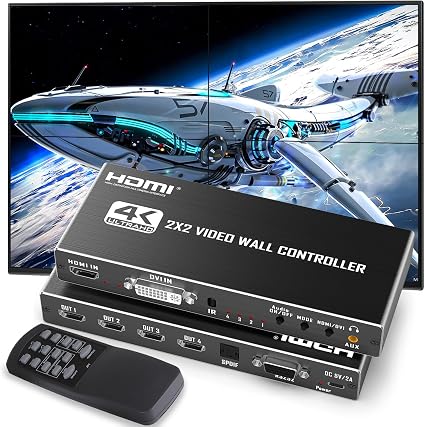 کنترلر ویدئو وال 2x2 مدل 2×2 HDMI 4K Video Wall Controller
