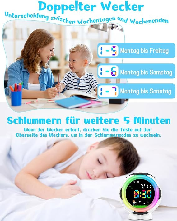 ساعت زنگدار کودکانه طرح فوتبال مدل football childrens alarm clock 536