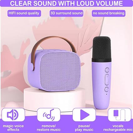 مینی کارائوکه تک میکروفون مدل Mini Karaoke Machine K1